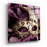 Prom Mask Glass Wall Art.